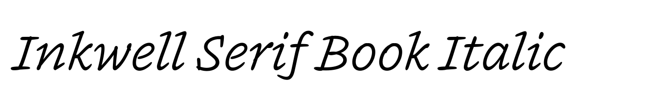 Inkwell Serif Book Italic